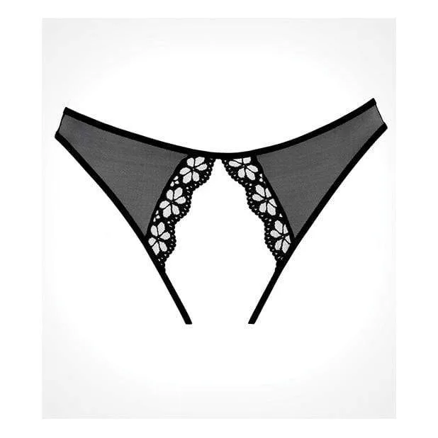 Allure Lingerie - Adore Mirabelle Plum Crotchless Panty O/S (Black)