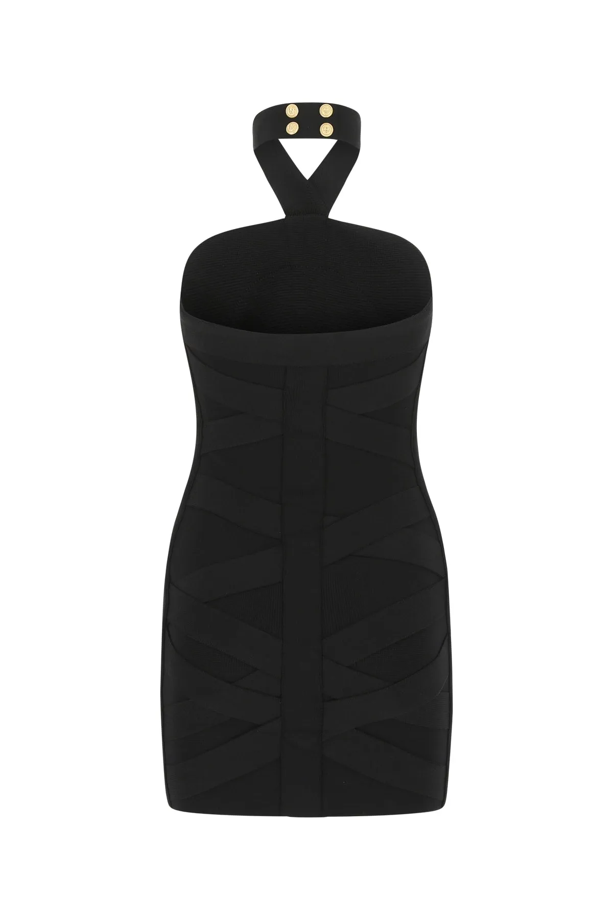 Balmain Halter-Neck Open-Back Dress