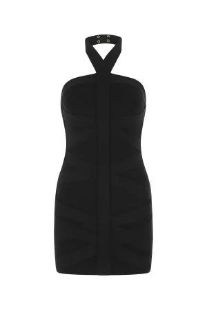 Balmain Halter-Neck Open-Back Dress