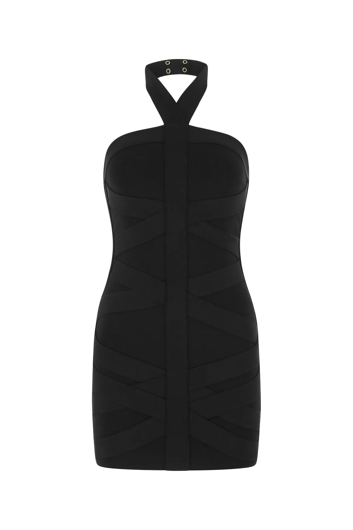 Balmain Halter-Neck Open-Back Dress
