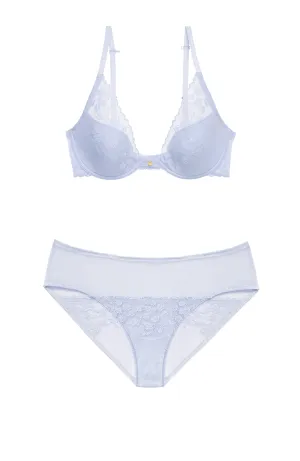 Cherry Blossom Plunge Contour Bra and Brief Set