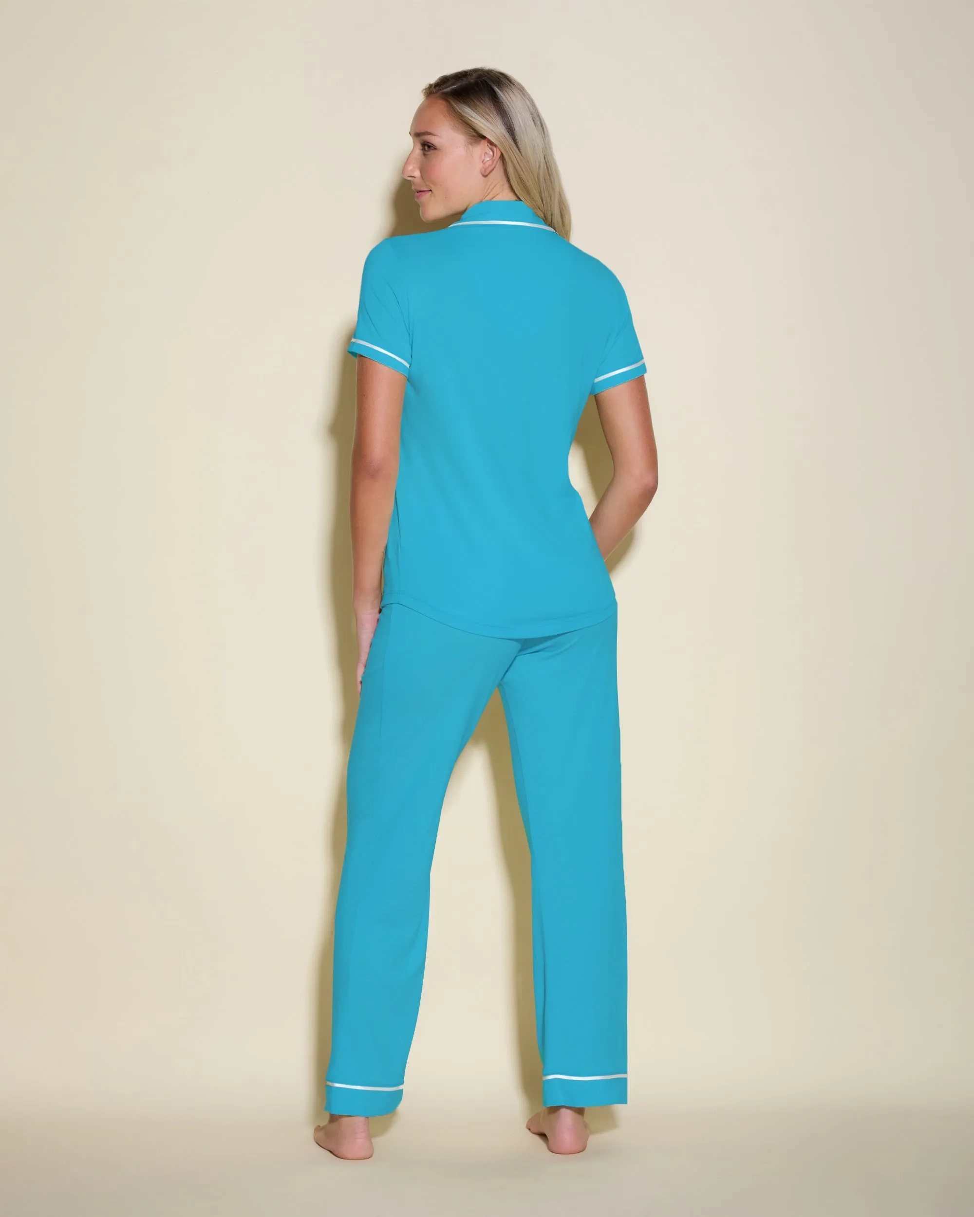 Conjunto De Pijama Con Camisa De Manga Corta Y Pantalones