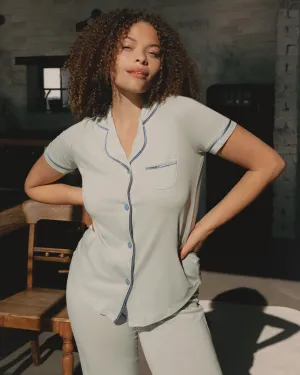 Conjunto De Pijama Con Camisa De Manga Corta Y Pantalones