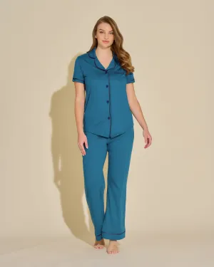 Conjunto De Pijama Con Camisa De Manga Corta Y Pantalones