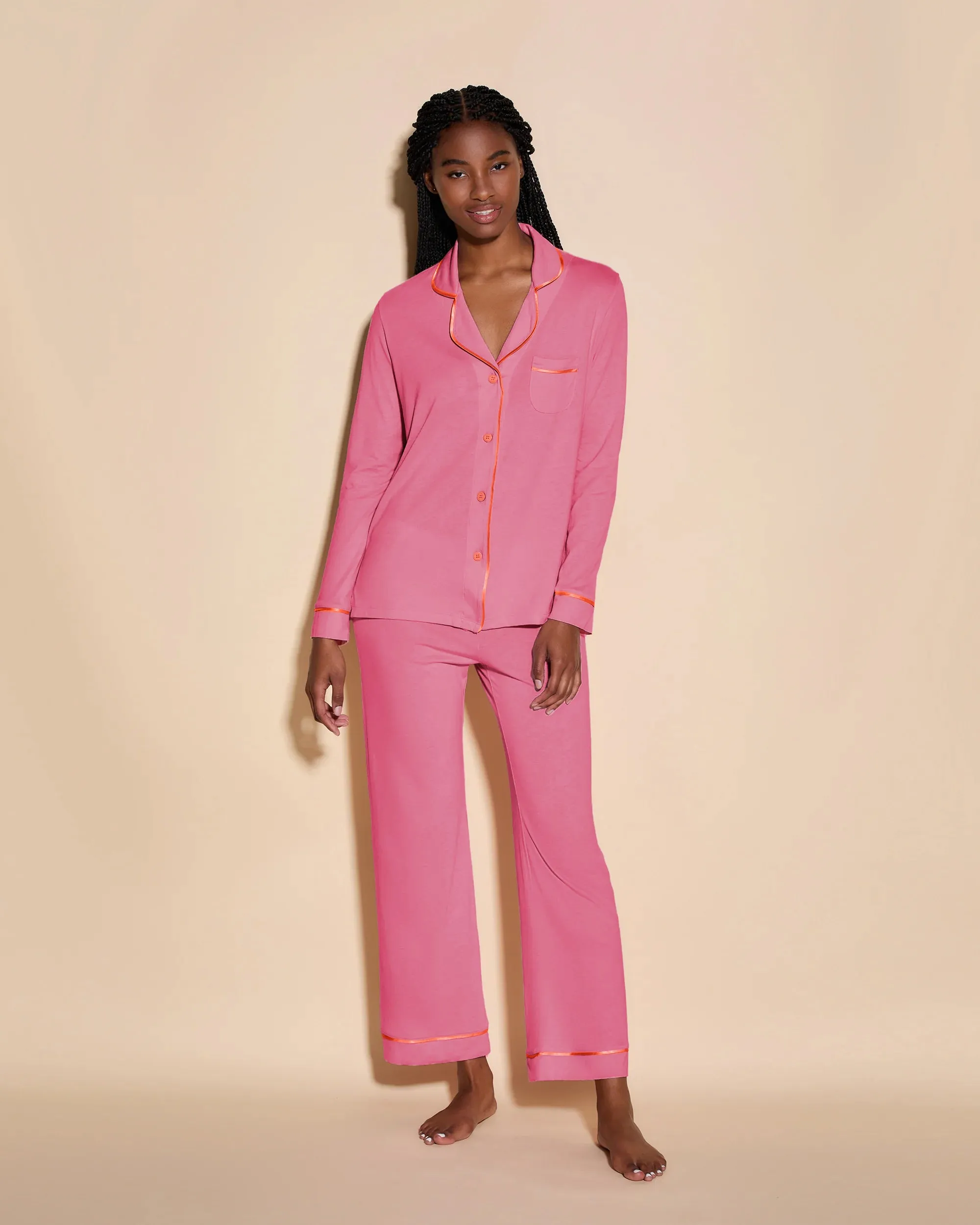 Conjunto De Pijama Con Camisa De Manga Larga Y Pantalones