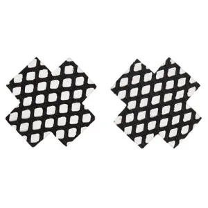 Coquette - Fishnet Cross Pasties Nipple Covers O/S (Black)
