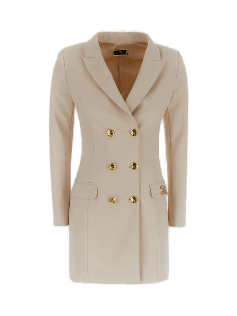 Elisabetta Franchi V-Neck Double-Breasted Blazer Dress
