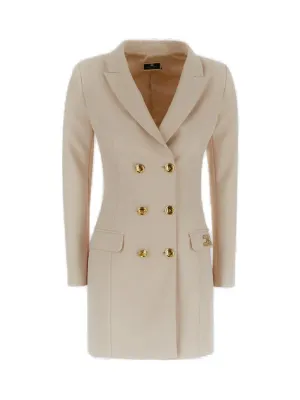 Elisabetta Franchi V-Neck Double-Breasted Blazer Dress