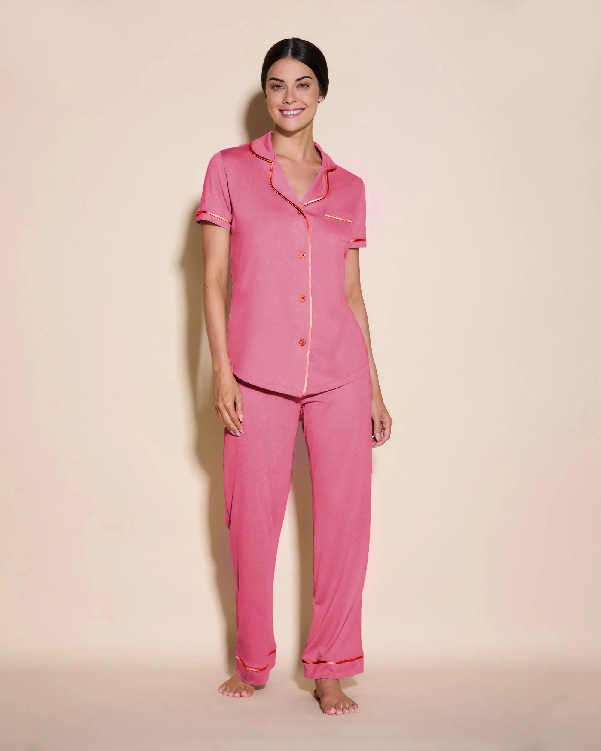 Ensemble Pyjama Haut  À Manches Courtes Et Pantalon