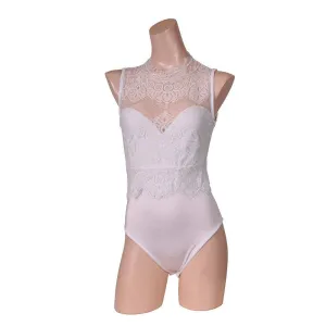 Erox - Pure White Lace Leotard Adult Costume (White)