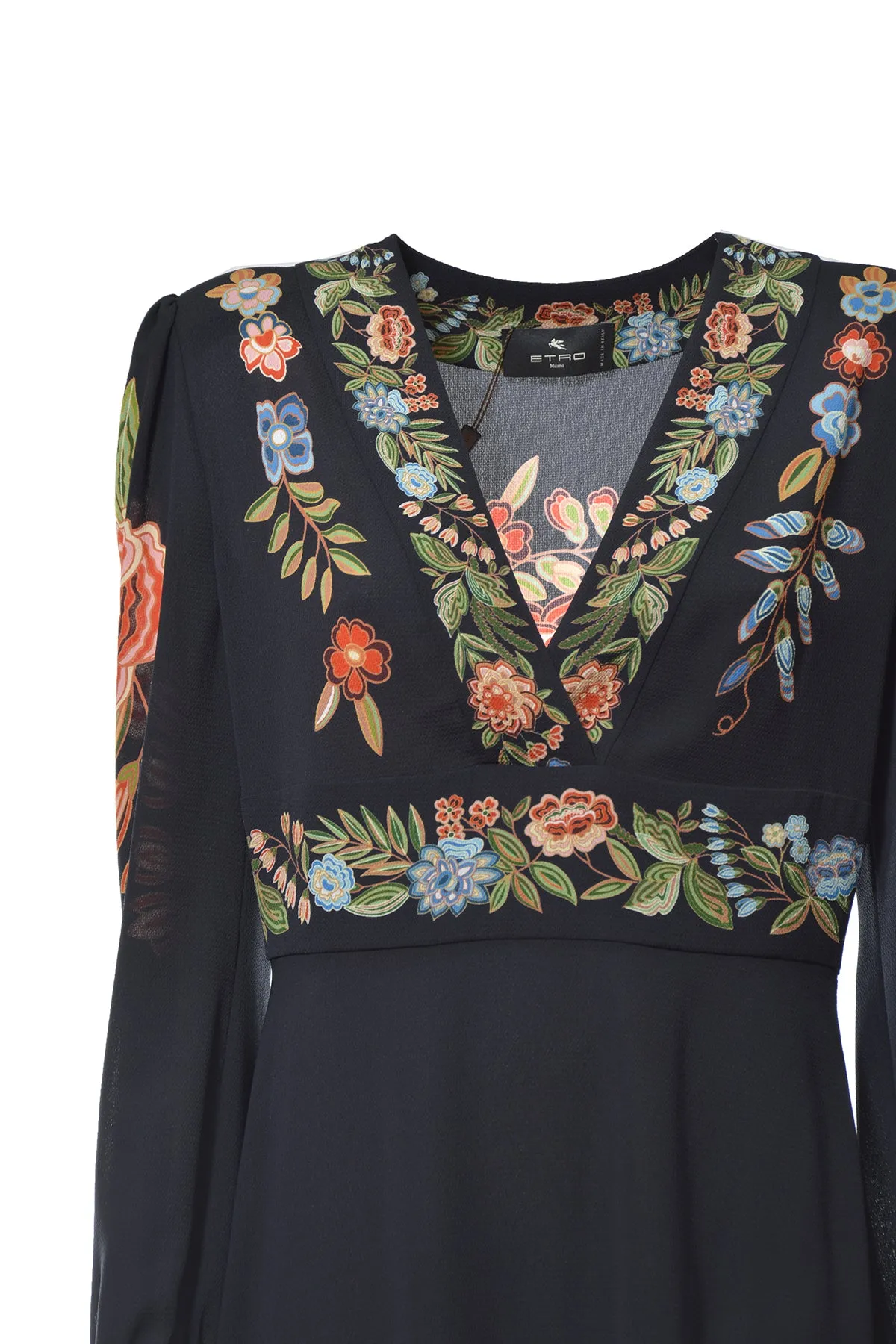 Etro Floral Printed V-Neck Dress