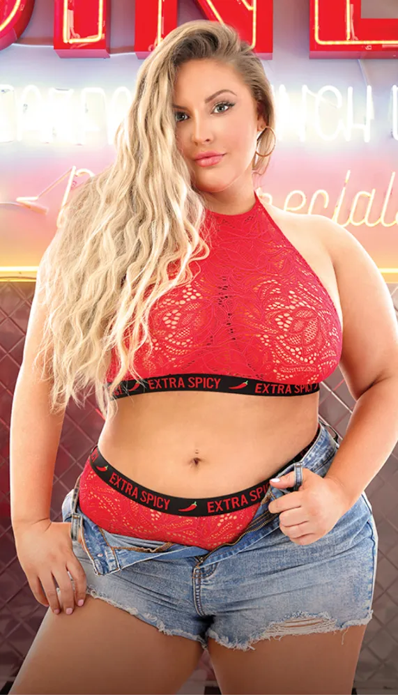 Extra Spicy Halter Bralette & Cheeky Panty