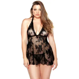 Fantasy Lingerie Curve - Claudia Chemise With Matching G-String