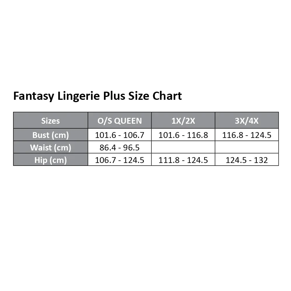Fantasy Lingerie Parker Gartered Lace Bustier & Panty - Curvy
