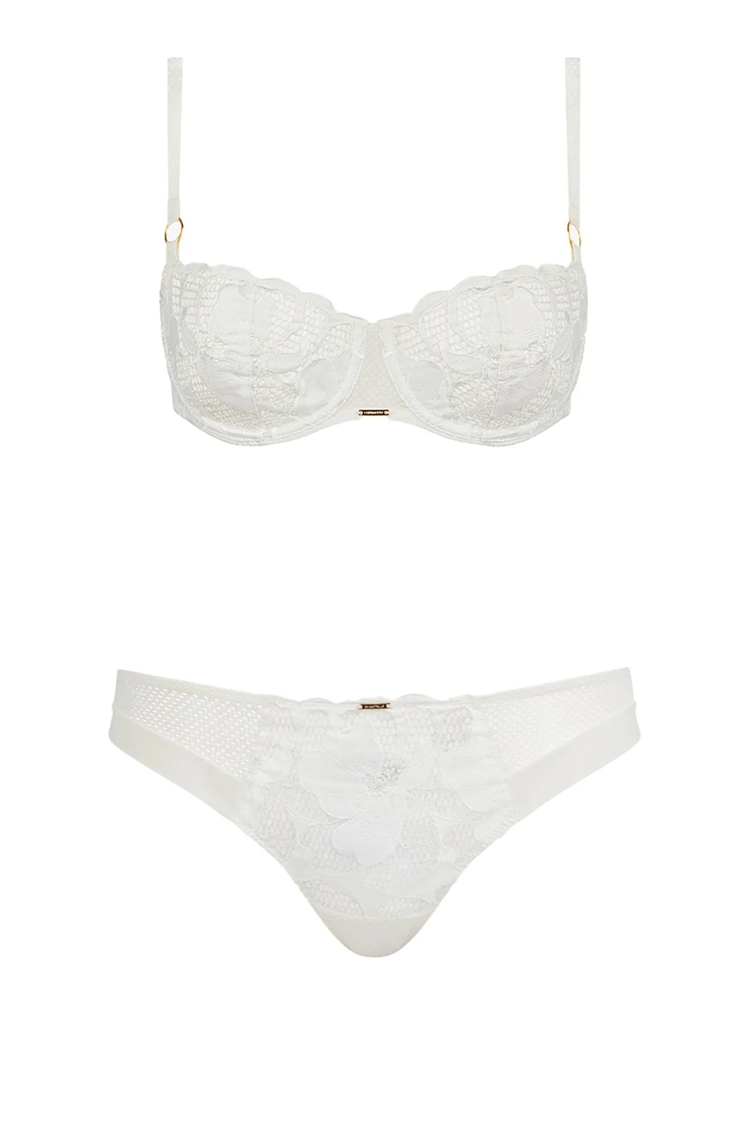 Fleurs Signature Half-cup Underwire Bra and Tanga Set