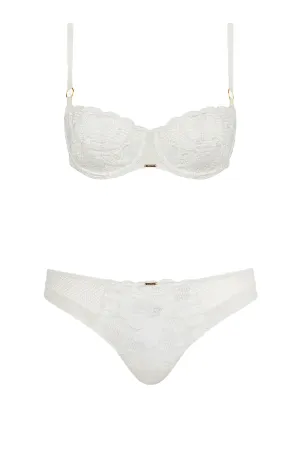 Fleurs Signature Half-cup Underwire Bra and Tanga Set