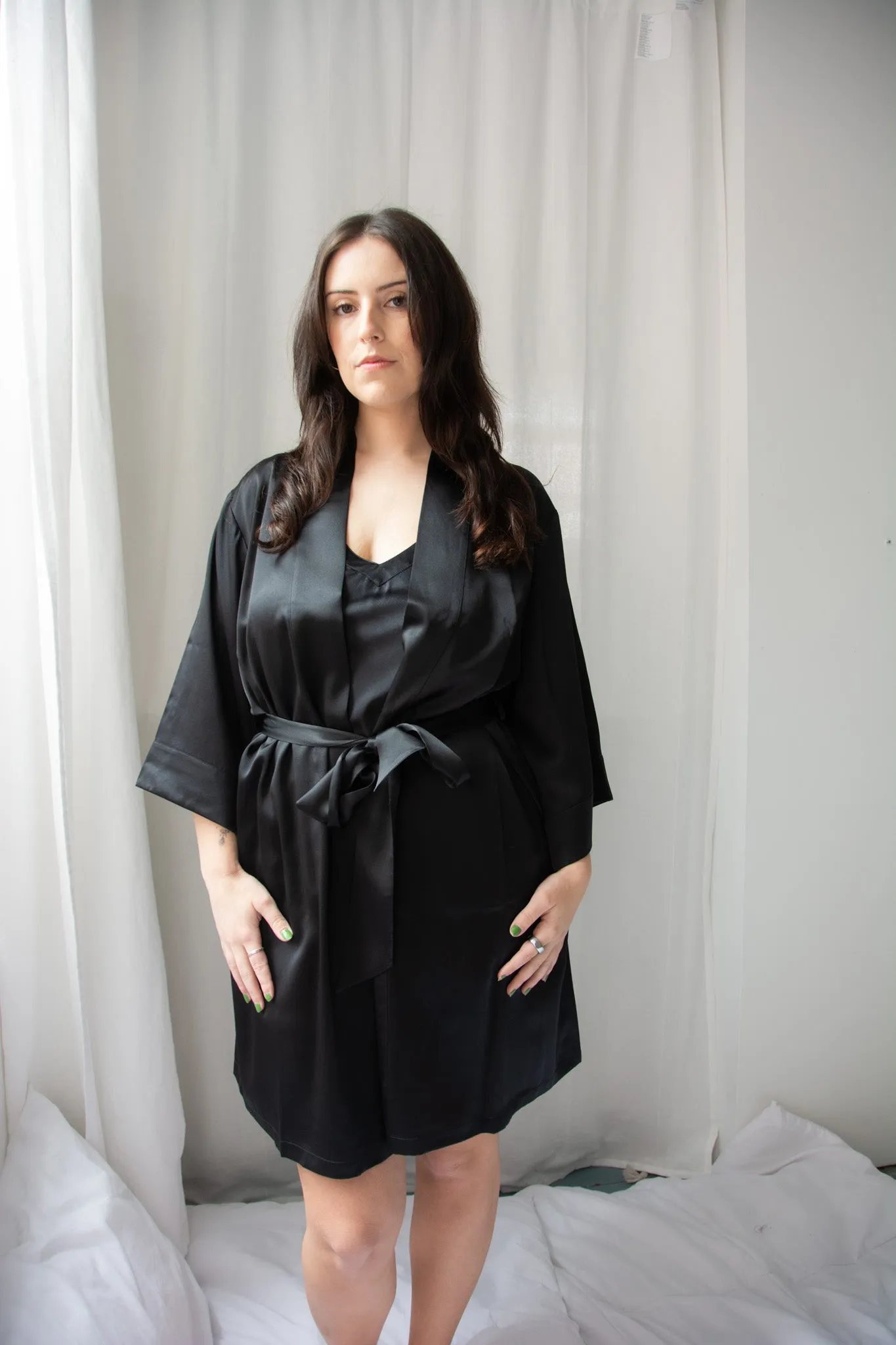 Ginia Silk Wrap Robe