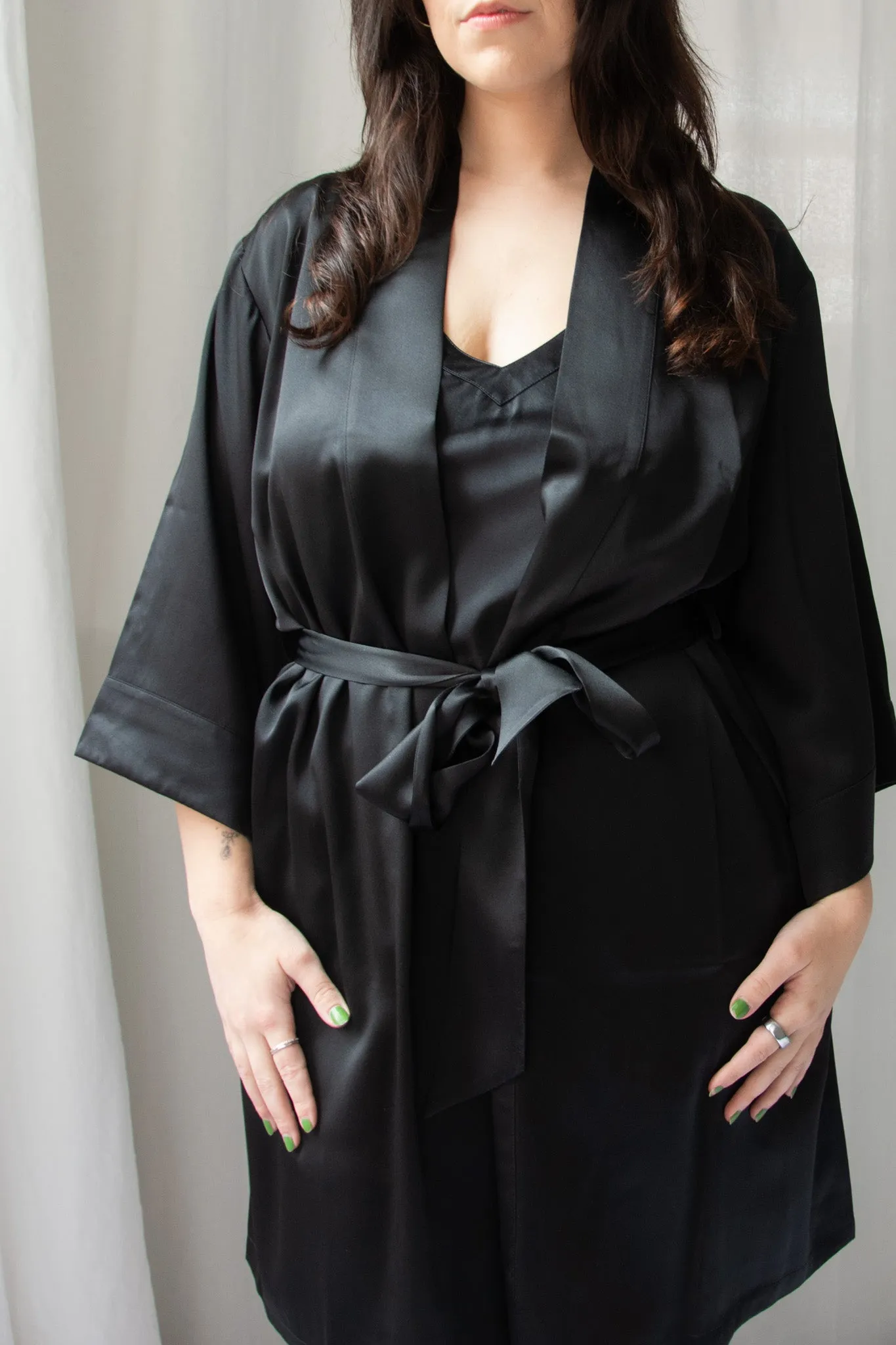 Ginia Silk Wrap Robe
