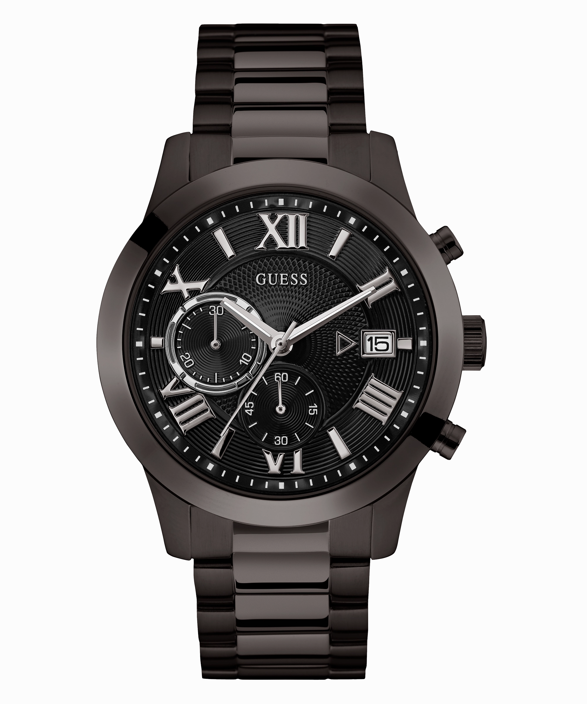 GUESS Mens Gunmetal Chronograph Watch