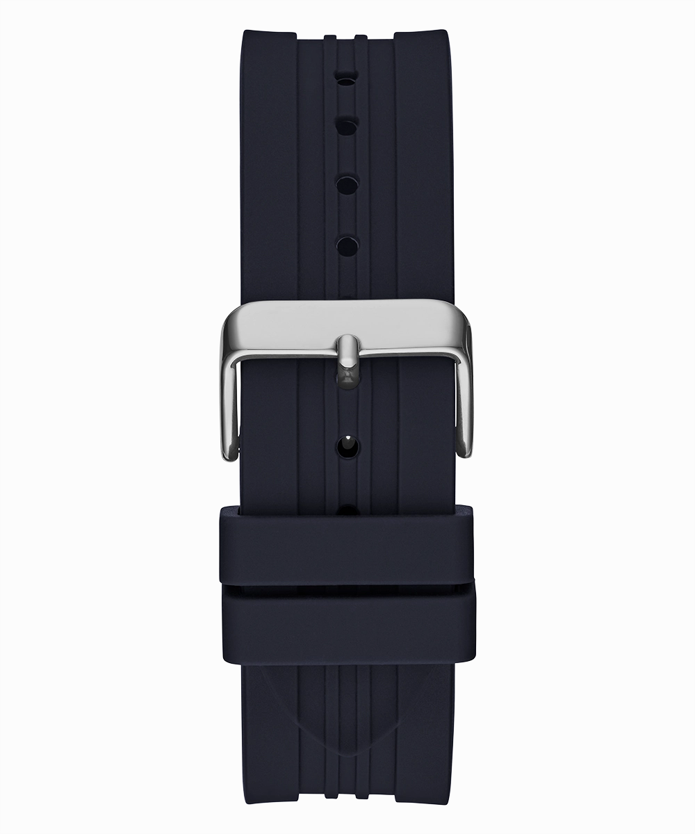 GUESS Mens Navy Silver Tone Analog Watch