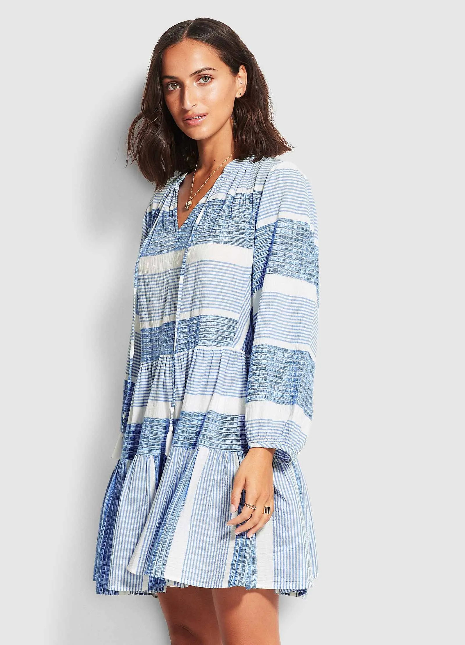 Jacquard Dress  - Blue