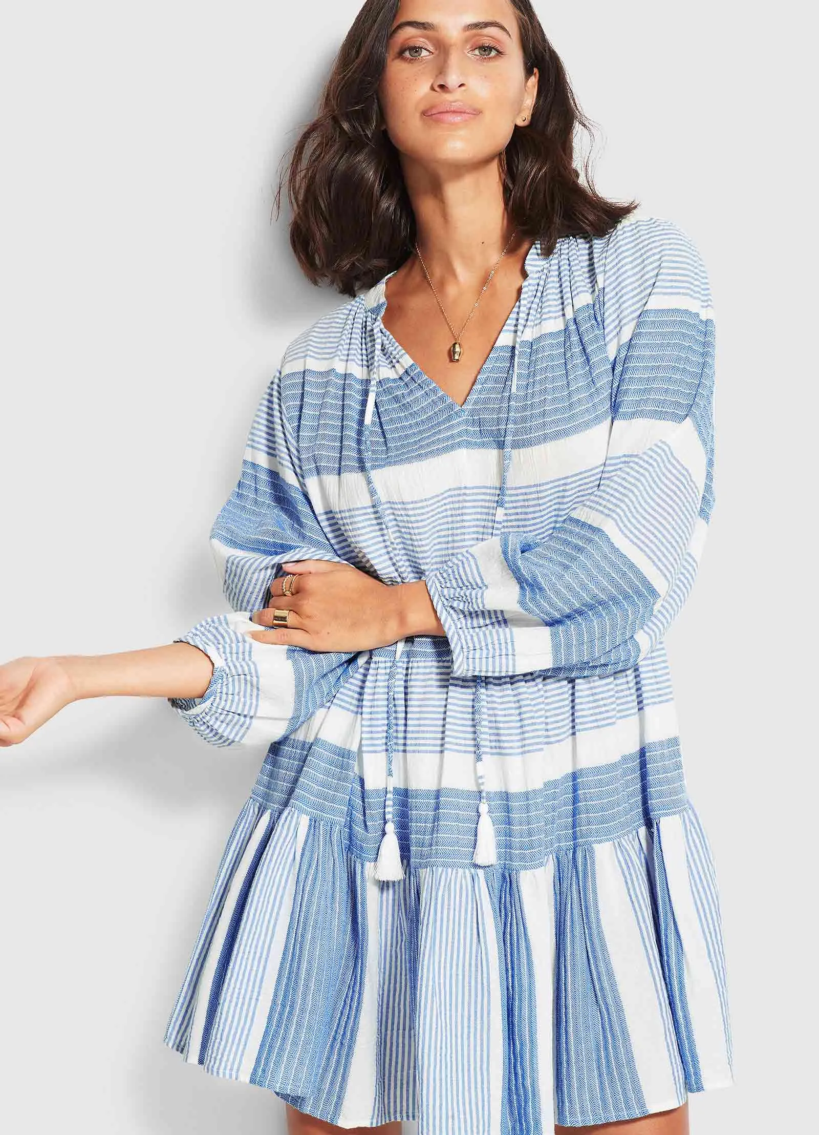 Jacquard Dress  - Blue