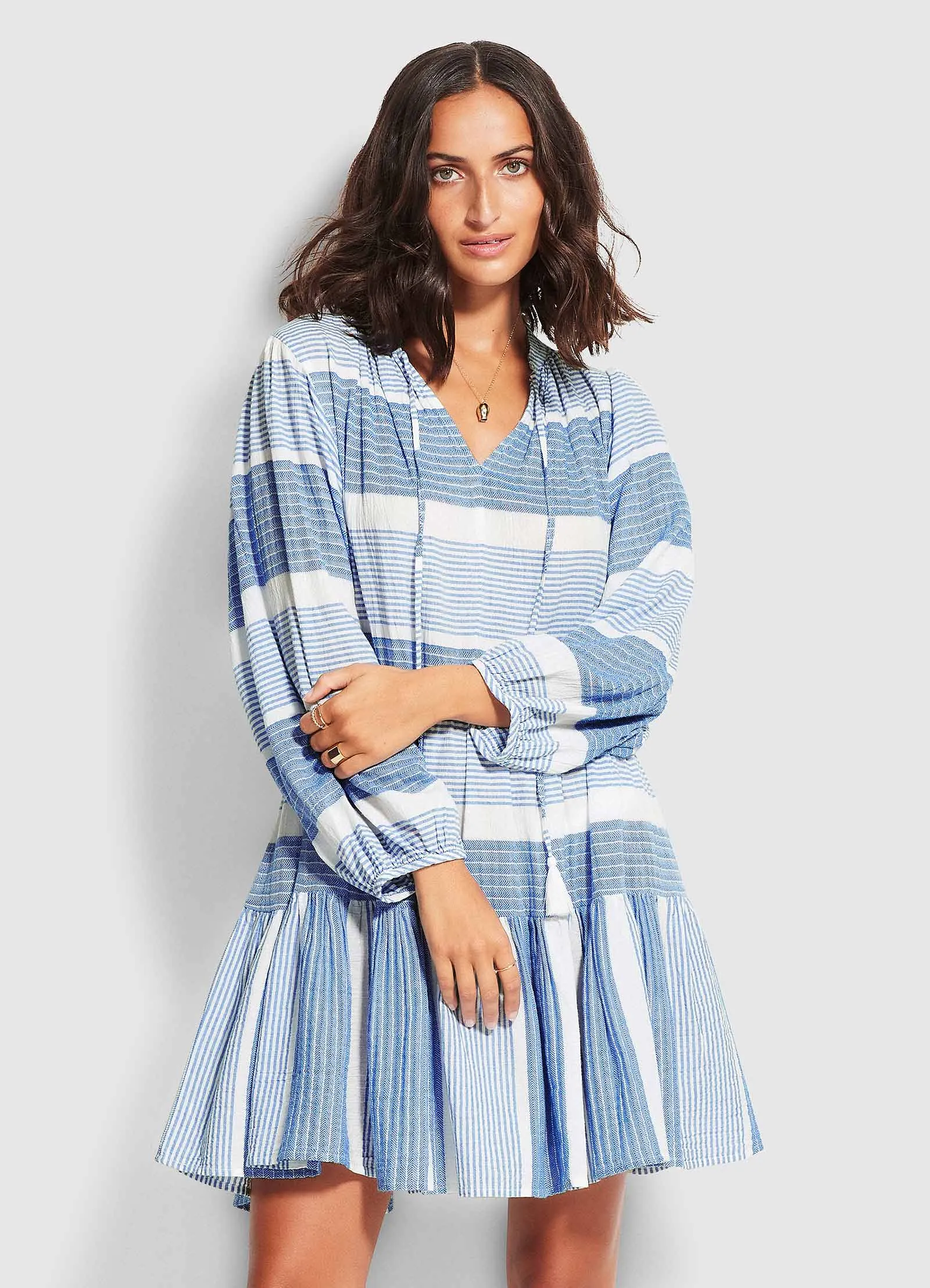 Jacquard Dress  - Blue