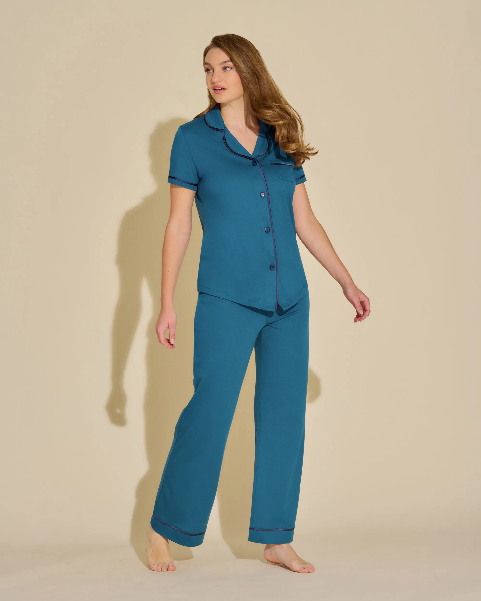 Kurzärmeliges Top & Hose Pyjama-Set