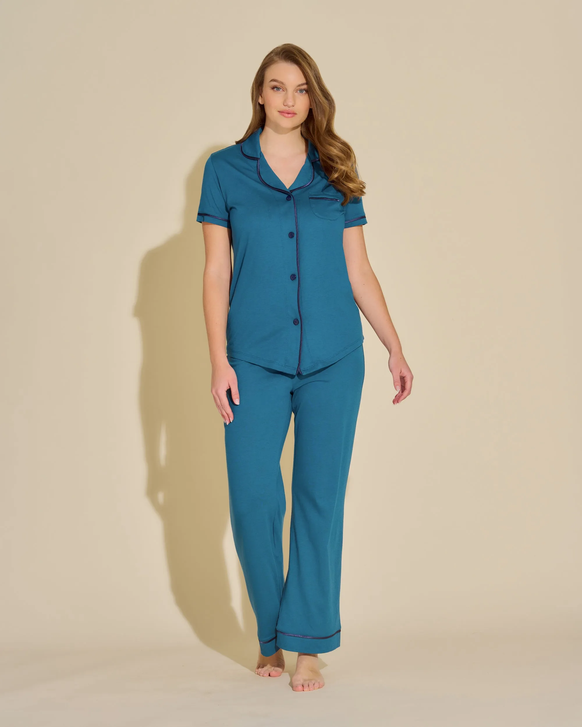 Kurzärmeliges Top & Hose Pyjama-Set