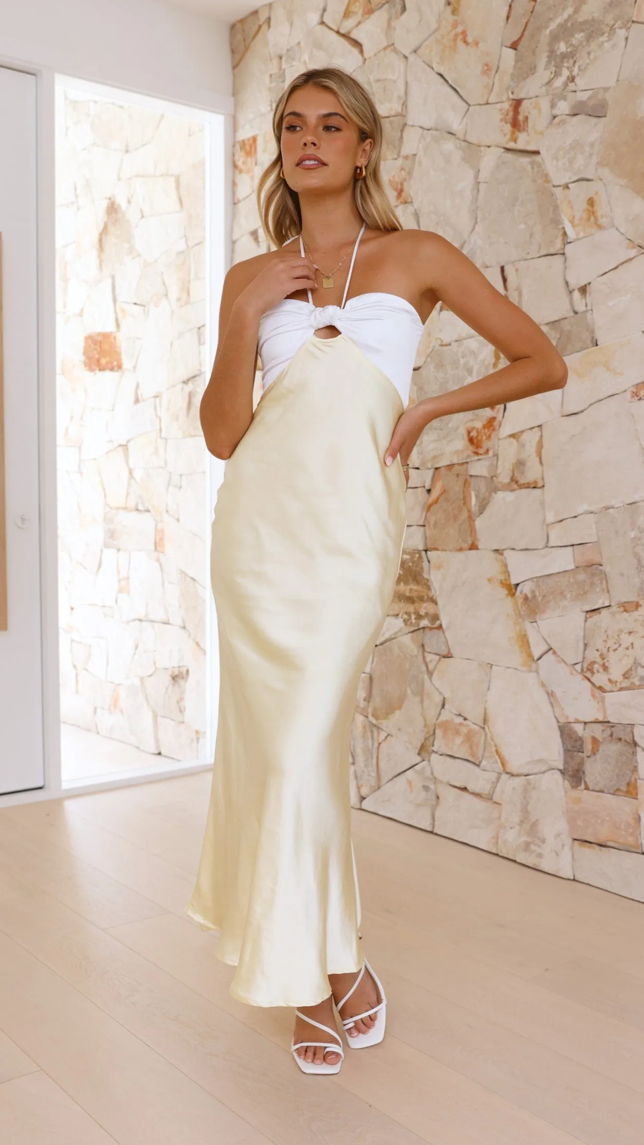Latea Midi Dress - Yellow