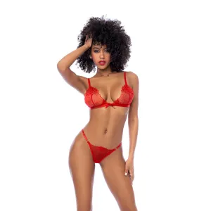 Laurel Embroidered Lace Bra & Panty Set