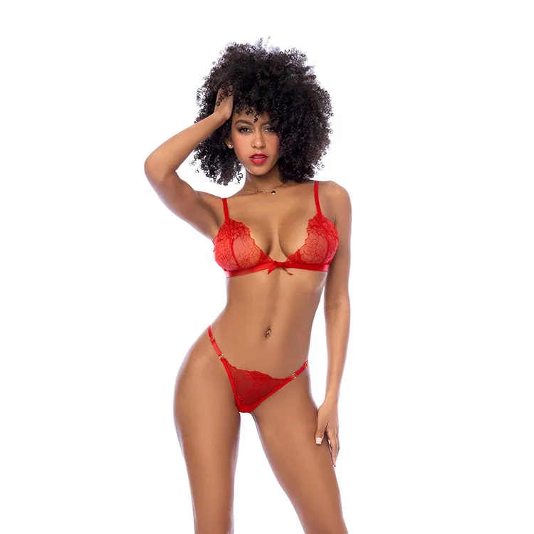 Laurel Embroidered Lace Bra & Panty Set