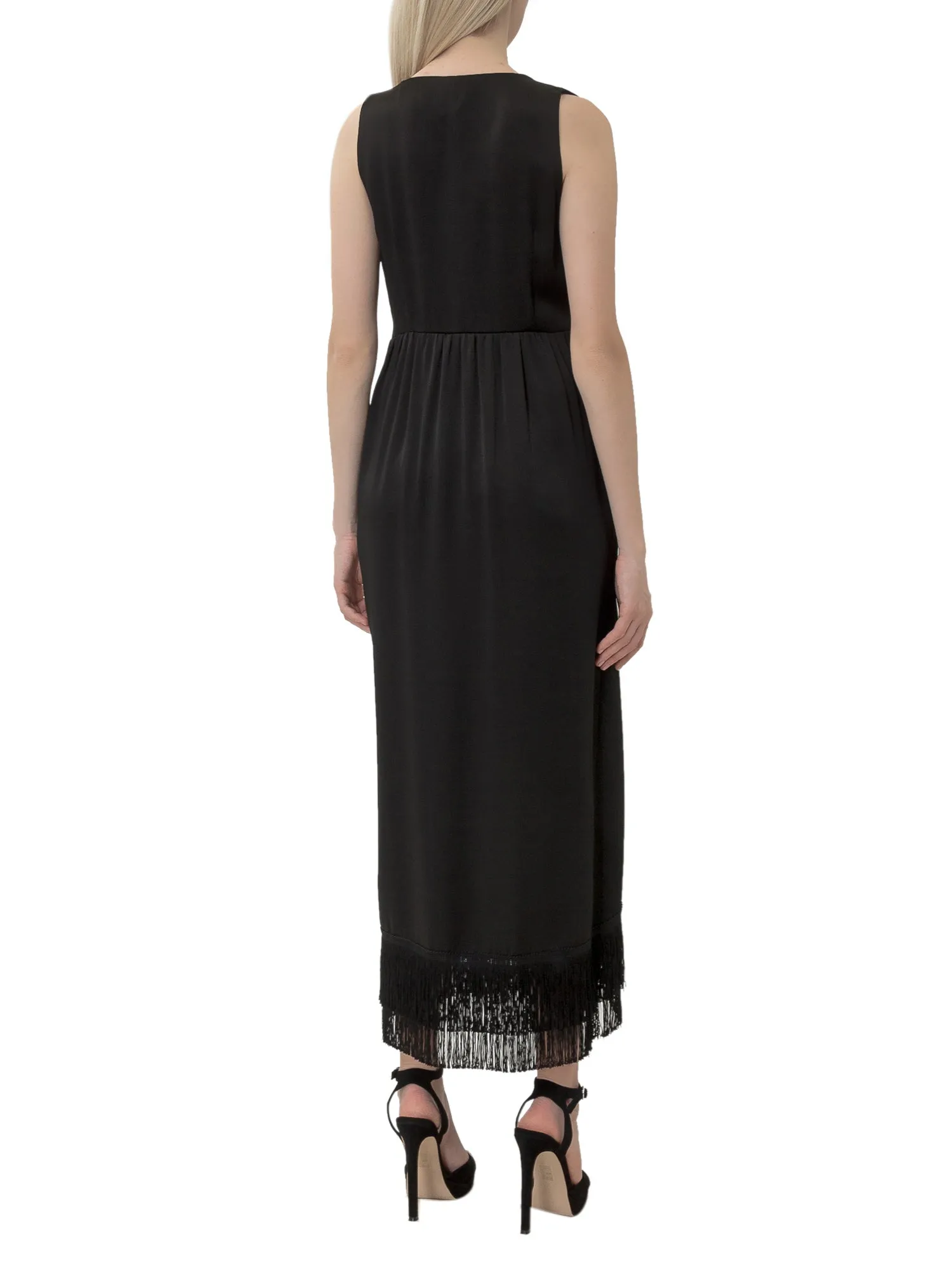L'Autre Chose V-Neck Sleeveless Midi Dress