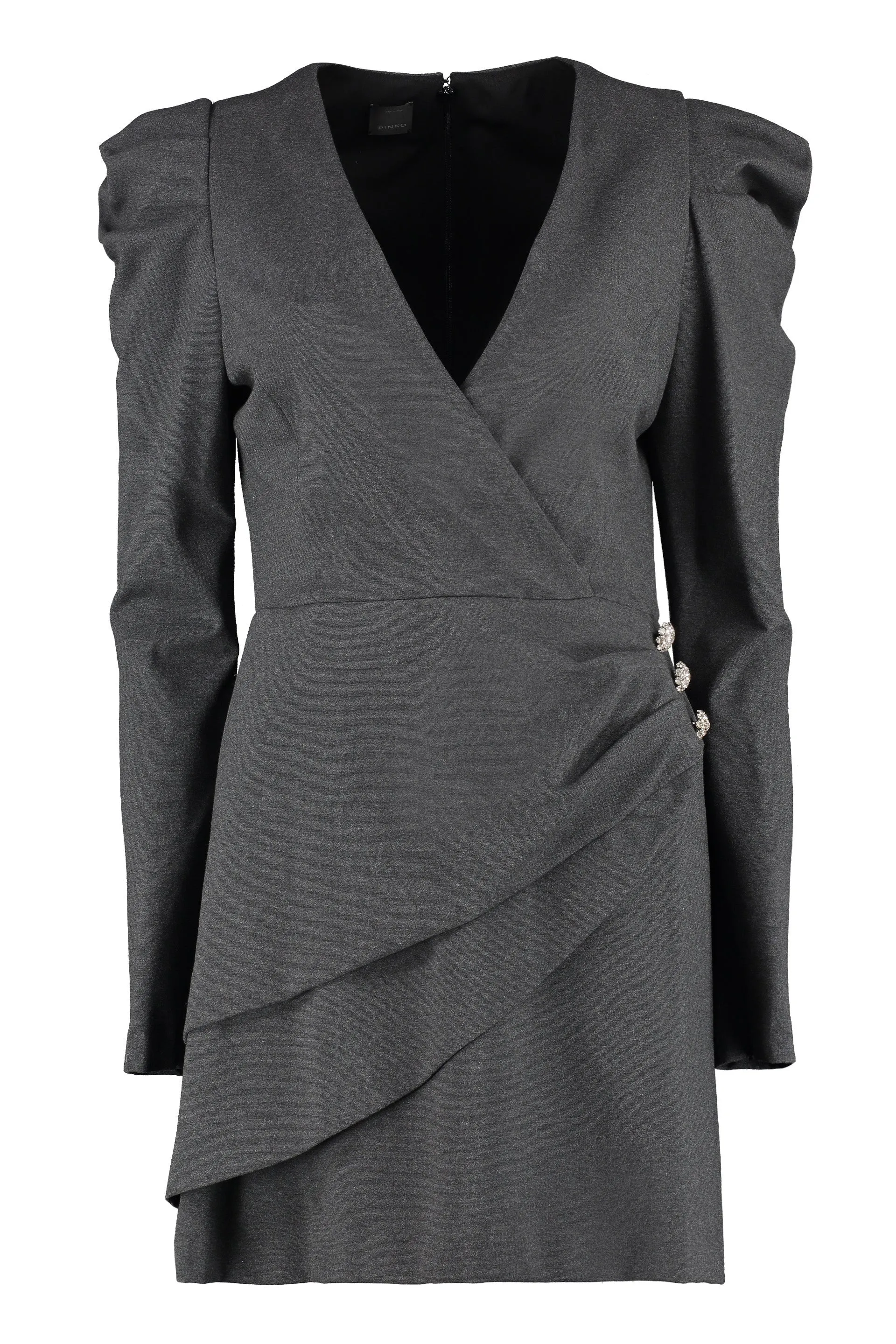 Pinko V-Neck Long Sleeved Mini Dress