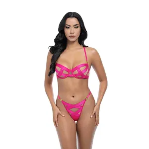 Raelynn Strappy Mesh Bra Set