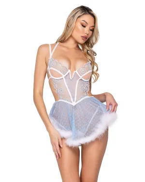 Roma Confidential Snow Queen Babydoll Snowflakes Sequins