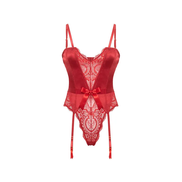 Rumi Satin & Lace Teddy