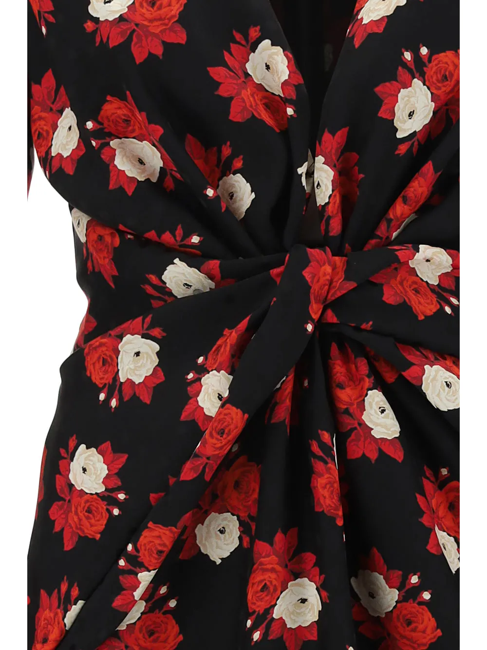 Saint Laurent V-Neck Long-Sleeved Dress