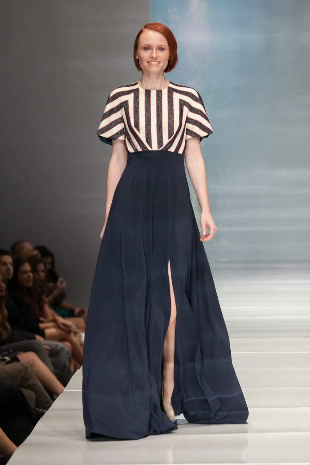 Striped Ria Gown