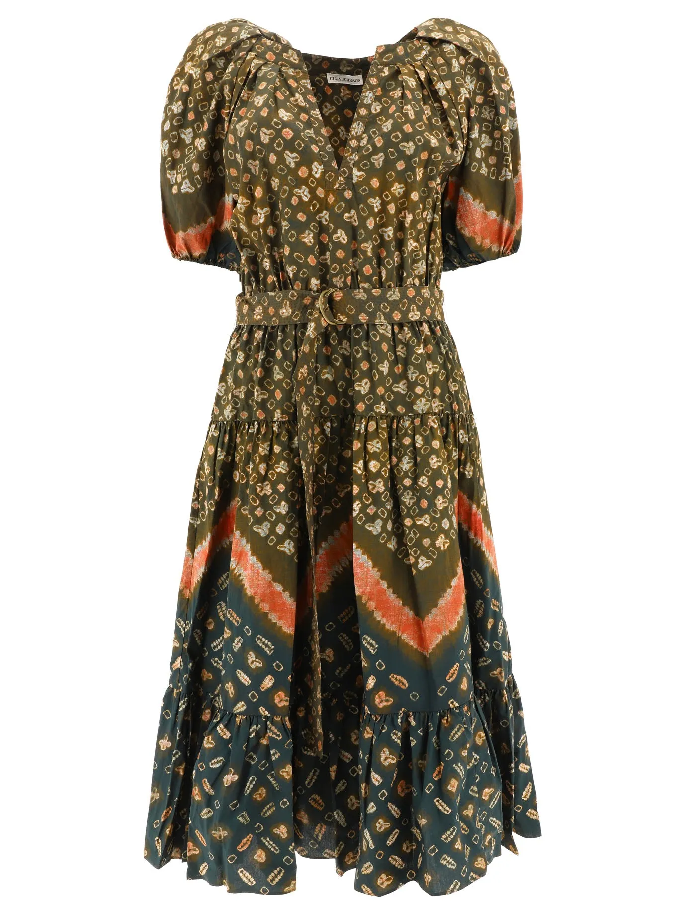 Ulla Johnson Esti Ultramarine V-Neck Belted Dress